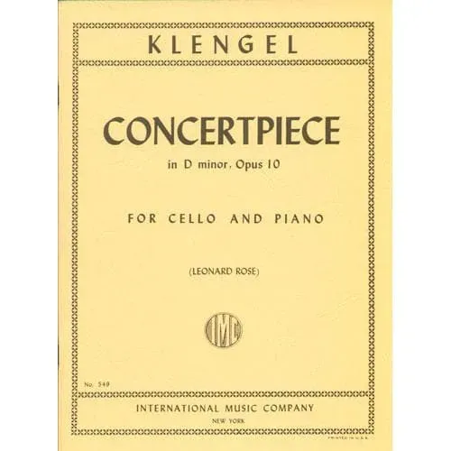 International Klengel Counterpiece Op 10 Cellonoten