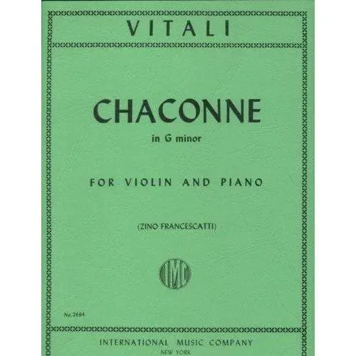 Vitali Chaconne g-moll Violinenoten Violine Klavier