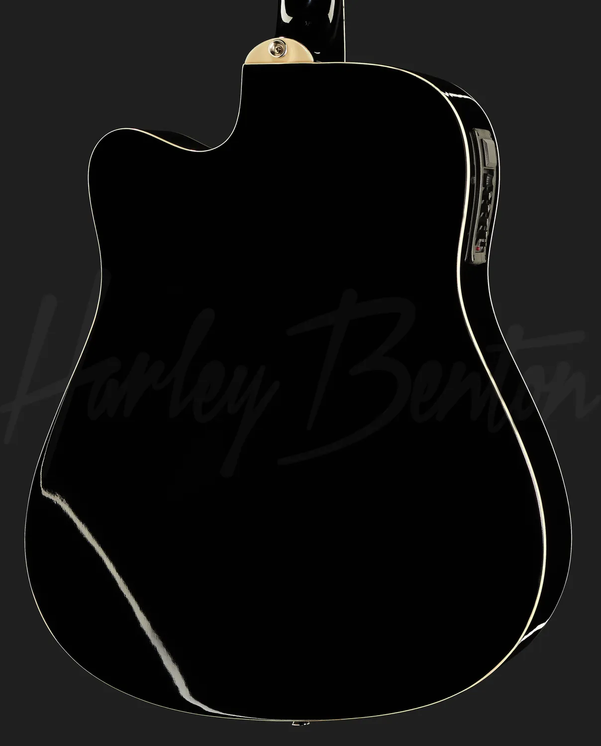 Harley Benton D-120CE BK Westerngitarre Cut Schwarz