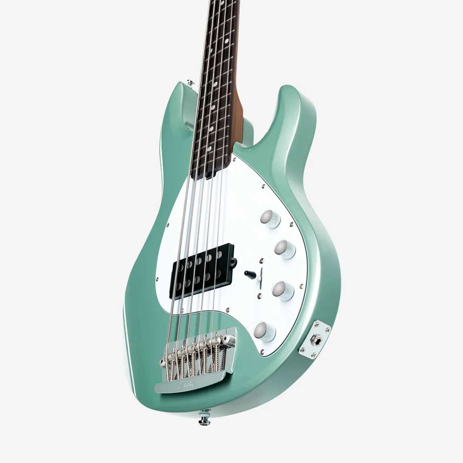 Sterling StingRay RAY35 E-Bass 5-saitig Dorado Green aktiv