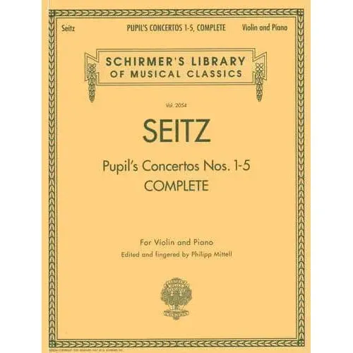Schirmer Seitz Schülerkonzerte Nr. 1-5 Violinenoten komplett
