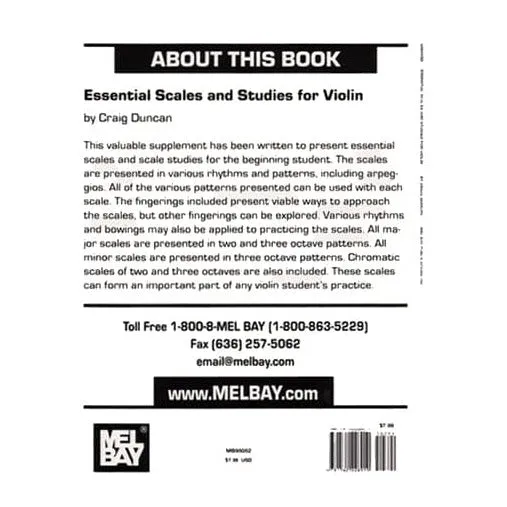 Duncan Essential Scales Studies Violine Noten Mel Bay