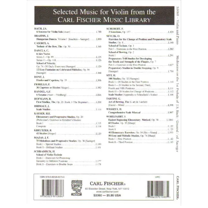 Shar Music Gounod Meditation Ave Maria Noten Violine Klavier