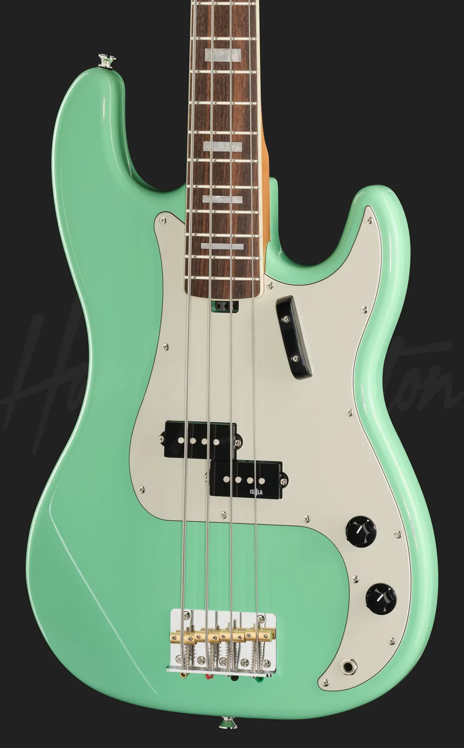 Harley Benton MV-4P E-Bass Seafoam Green 4-saitig Alnico