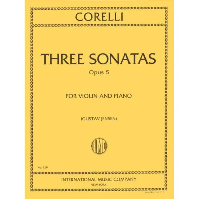 International Corelli 3 Sonaten op. 5 Noten Violine Klavier