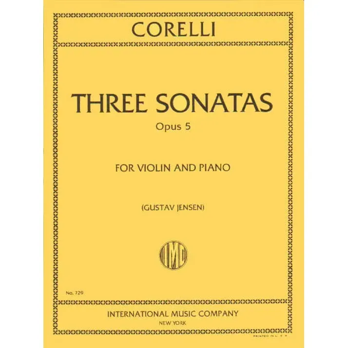 International Corelli 3 Sonaten op. 5 Noten Violine Klavier