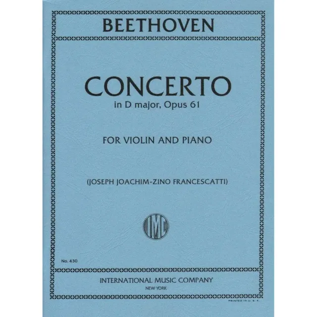 International Beethoven Violinkonzert D-Dur op. 61 Noten