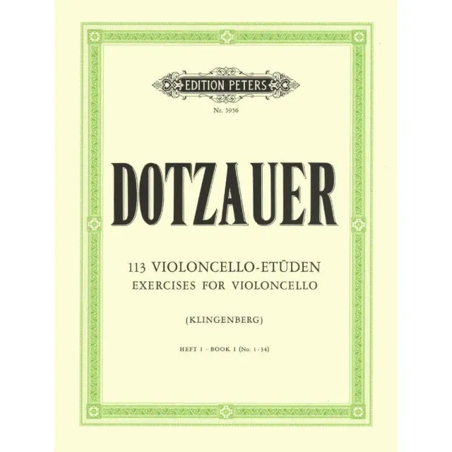 Peters Dotzauer 113 Etüden Cello Bd.1 Nr.1-34