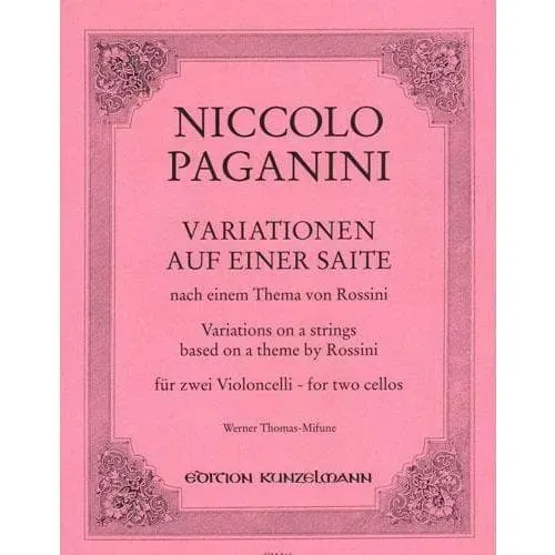 Paganini Moses-Variationen zwei Celli Noten Kunzelmann