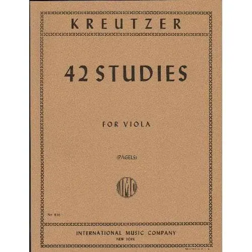 International Kreutzer 42 Etüden Noten Viola Pagels