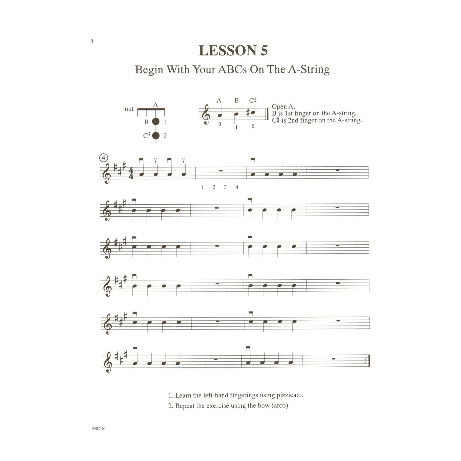 Janice Tucker Rhoda ABCs Violin Geigenschule Buch 1 Audio