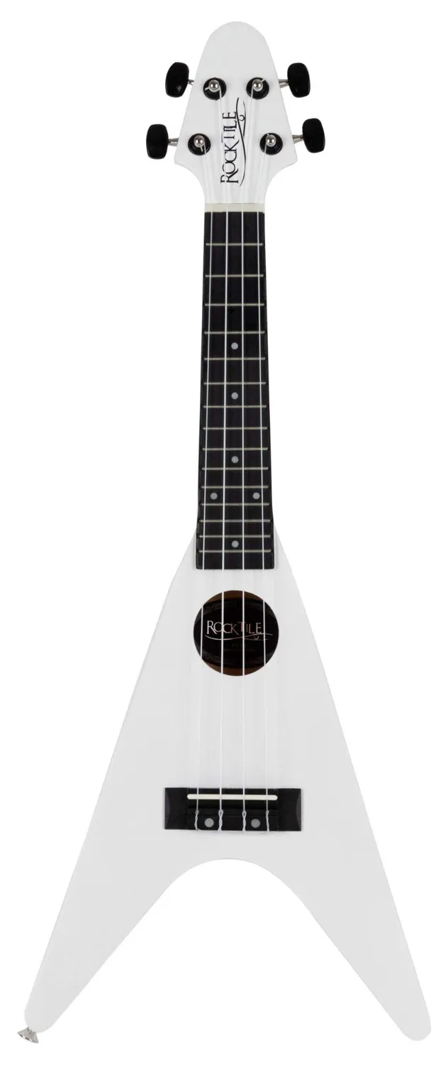 Rocktile FV-04 WH Sopran-Ukulele weiß Heavy-Design