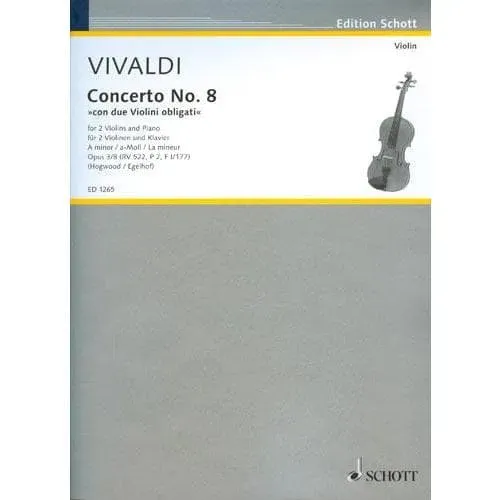 Schott Vivaldi Konzert a-moll op.3 Nr.8 Noten 2 Violinen Klavier