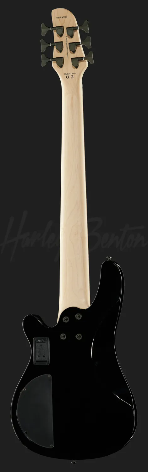 Harley Benton Pro B-650FL E-Bass Black 6-Saiter Fretless