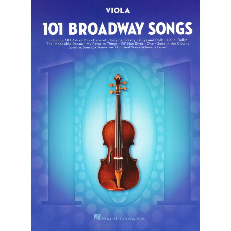 101 Broadway Songs Bratsche Noten Melodielinie mittel