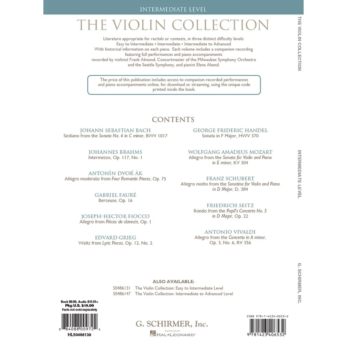 Shar The Violin Collection 11 Stücke Violine Klavier CD