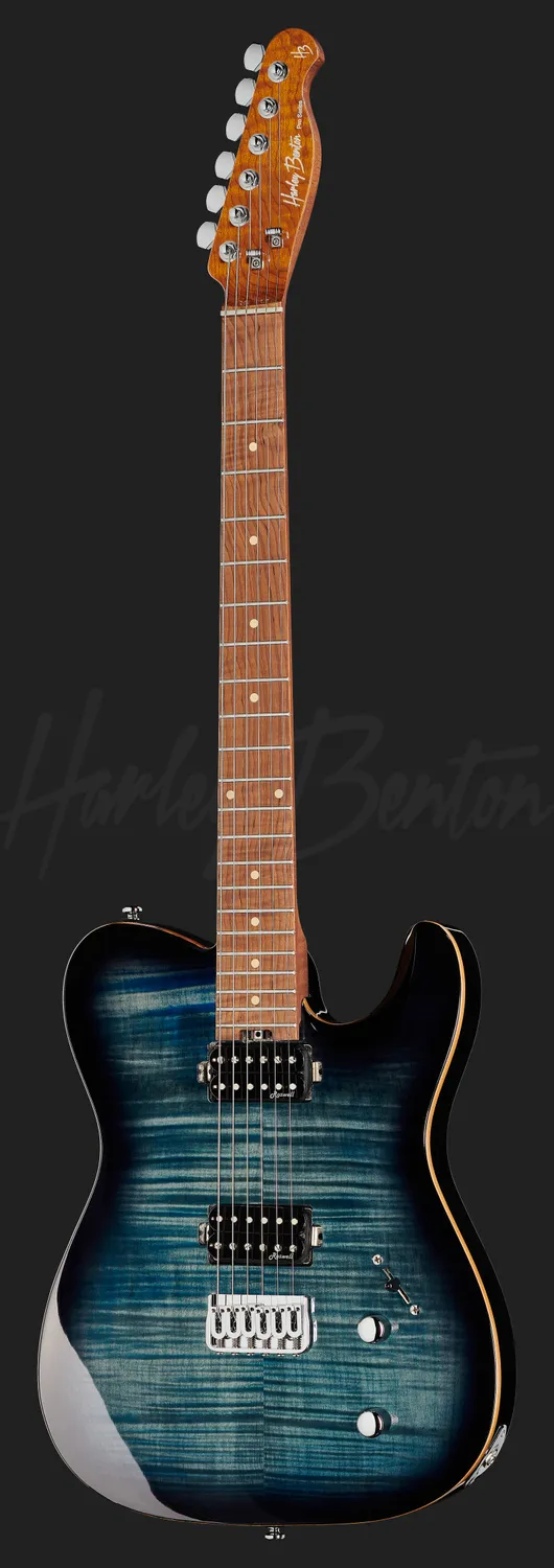 Harley Benton Fusion-T HH HT E-Gitarre Flame Blue Burst