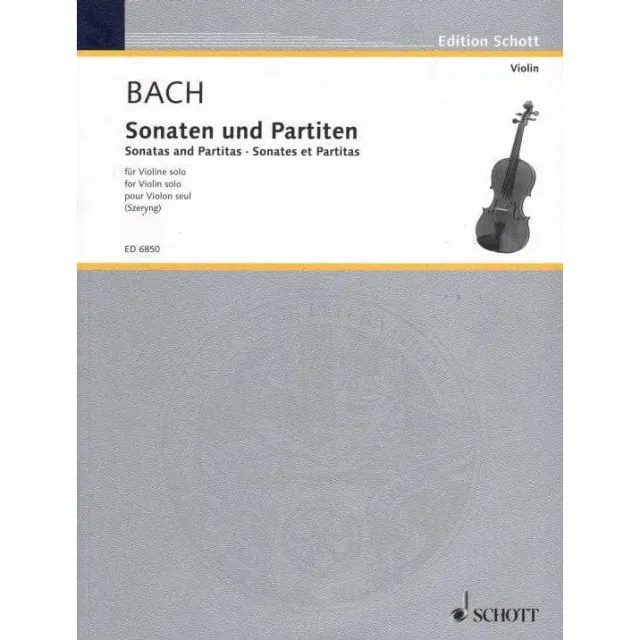 Schott Bach 6 Sonaten Partiten BWV 1001-1006 Noten Violine Szeryng
