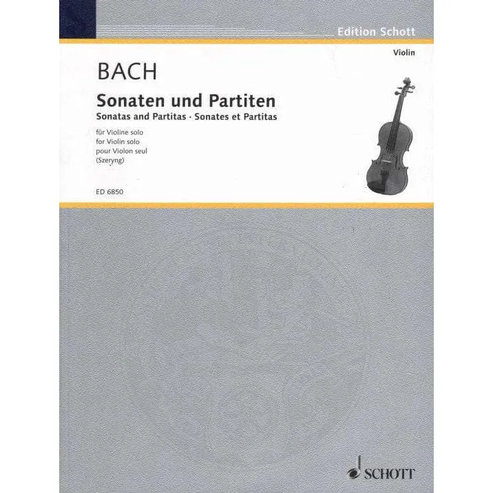 Schott Bach 6 Sonaten Partiten BWV 1001-1006 Noten Violine Szeryng