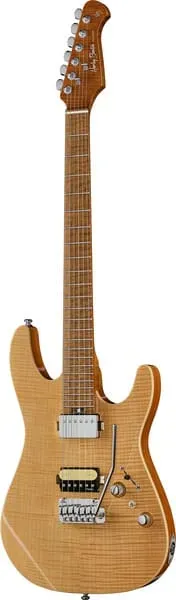 Harley Benton Progressive Fusion-IV HH MN E-Gitarre Flame Natural