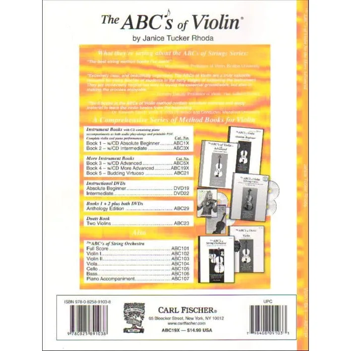 Carl Fischer ABCs Violin More Advanced Buch 4 Noten