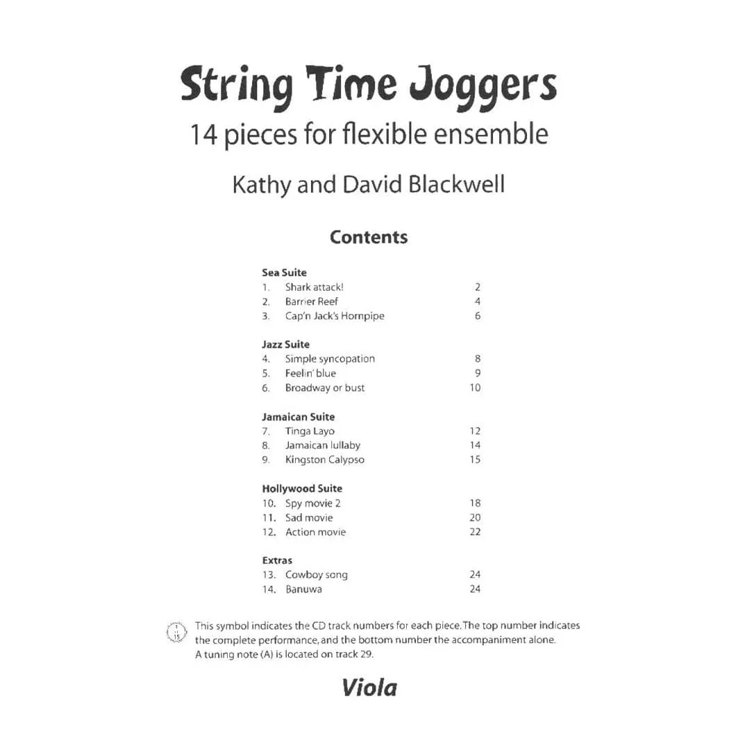 Oxford String Time Joggers 14 Stücke Viola Noten mit CD
