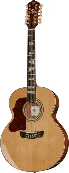 Harley Benton Custom Line CLJ-412E 12-saitige Gitarre Jumbo links natur