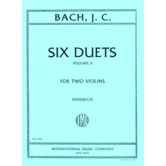 International Bach Six Duets 2 Violinduo-Noten