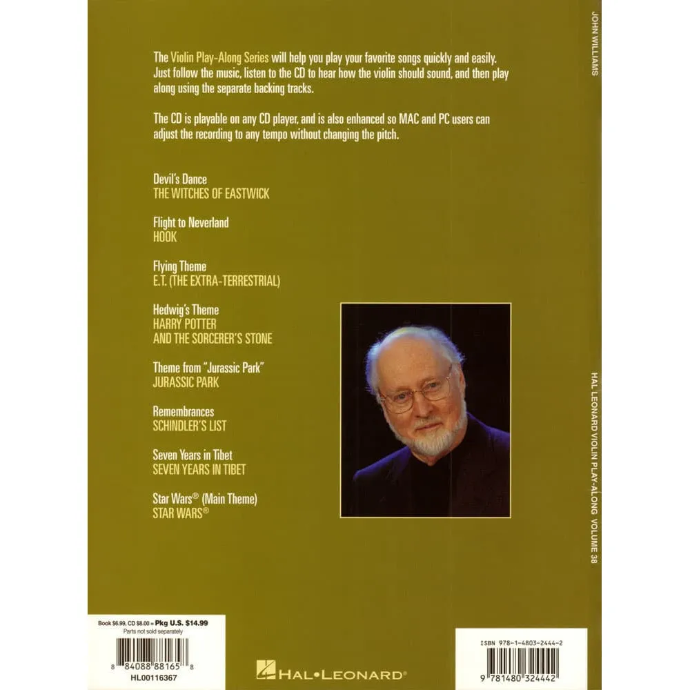 Hal Leonard Violin Play-Along Vol. 38 John Williams Noten mit CD