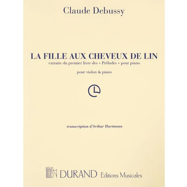 Durand Debussy Flachshaarige Violinnoten Klavier Hartmann
