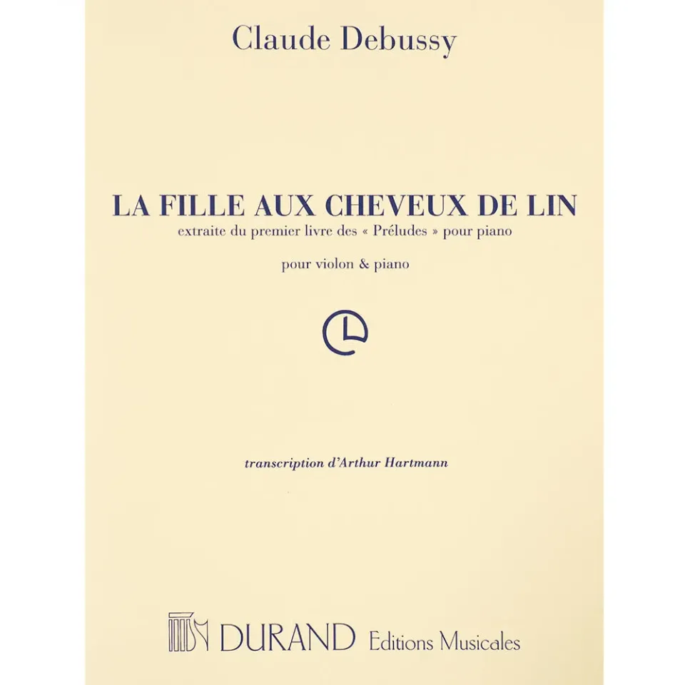 Durand Debussy Flachshaarige Violinnoten Klavier Hartmann