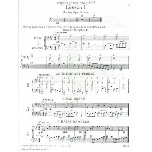 Benoy Burrowes First Year Violoncello Celloschule Paxton