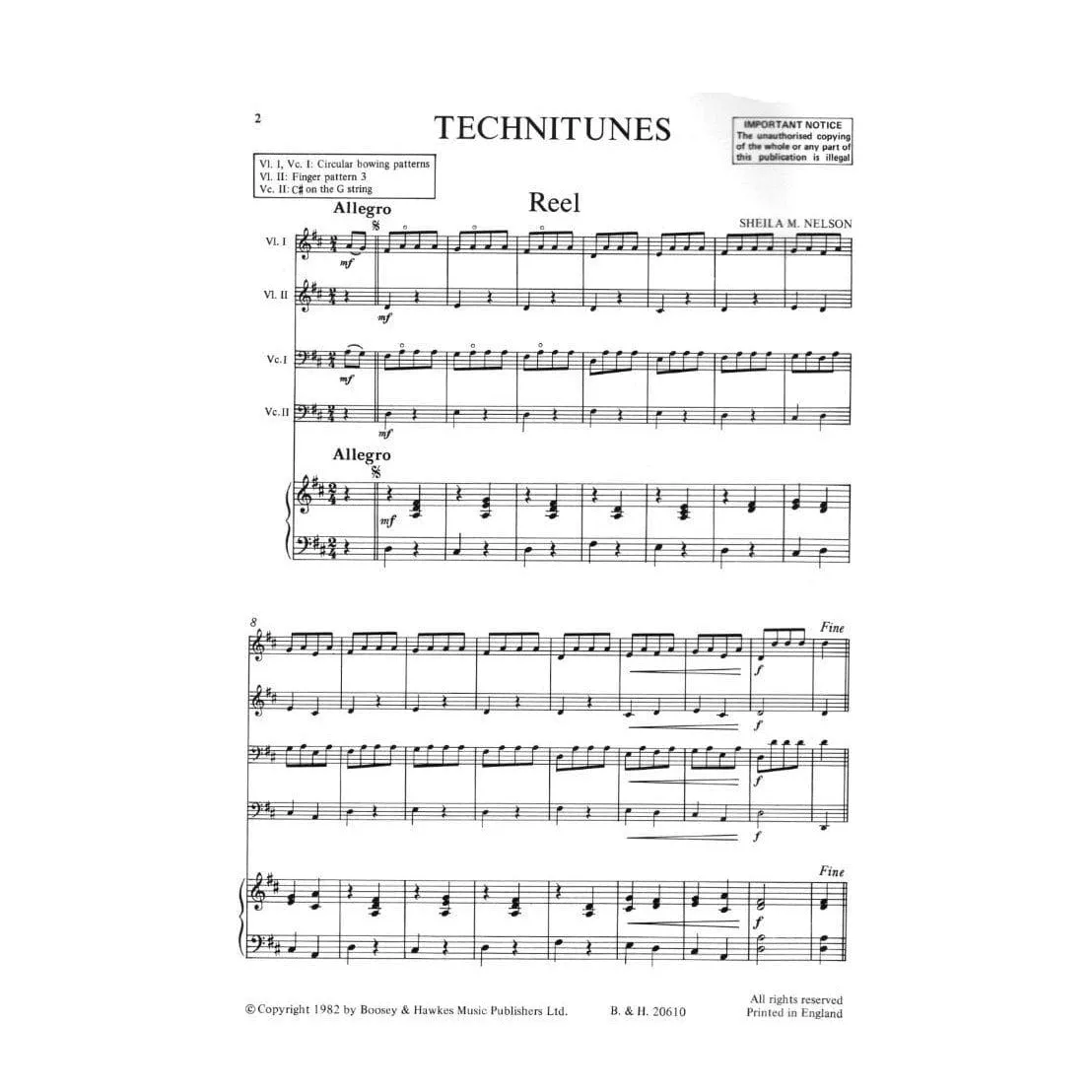 Boosey & Hawkes Nelson Technitunes Lehrerband Noten Violine