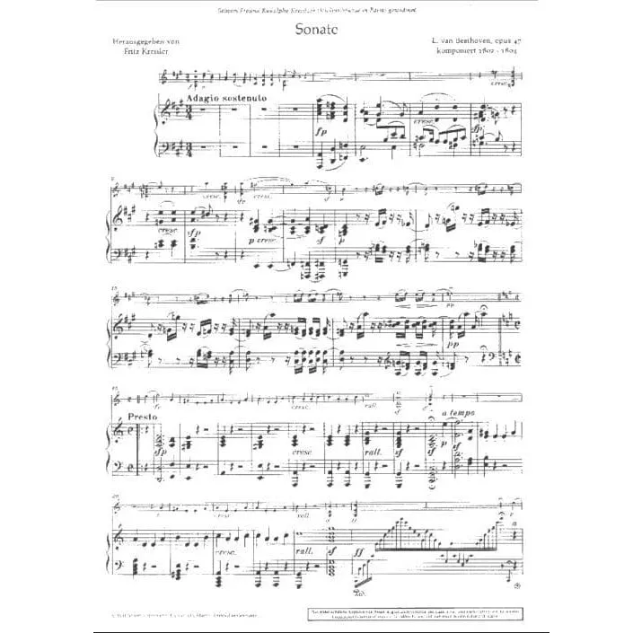 Shar Music Beethoven Kreutzer Op 47 Geigennoten