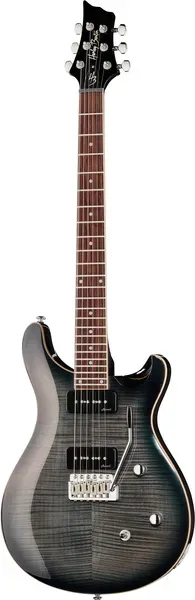 Harley Benton Deluxe Series CST-24T P90 E-Gitarre Black Flame