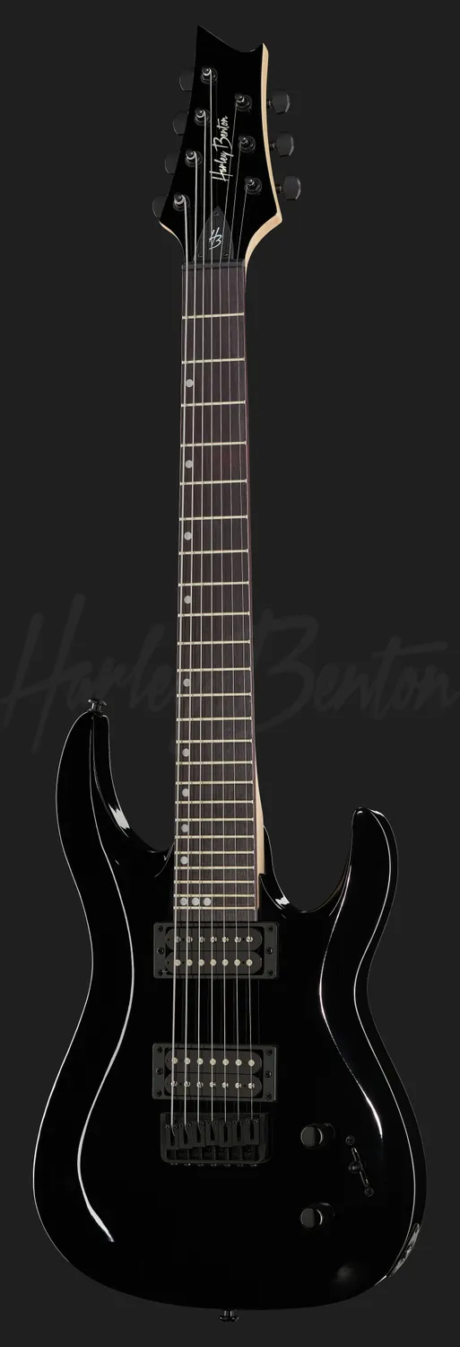 Harley Benton Rock R-457BK E-Gitarre 7-saitig schwarz