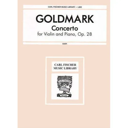 Carl Fischer Goldmark Op. 28 Noten Violine Klavier