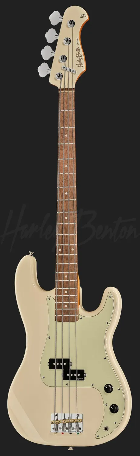 Harley Benton PB-62CC OW E-Bass Vintage Split-Coil weiß