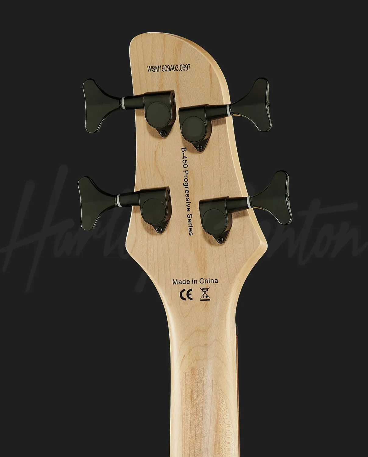 Harley Benton B-450 WH E-Bass aktiv weiß 24 Bünde