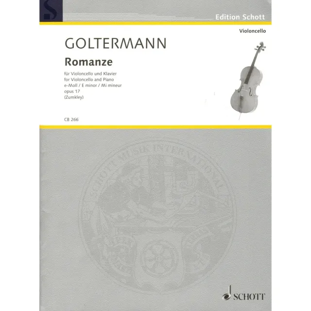 Schott Goltermann Romanze Op. 17 Cello Klavier Noten