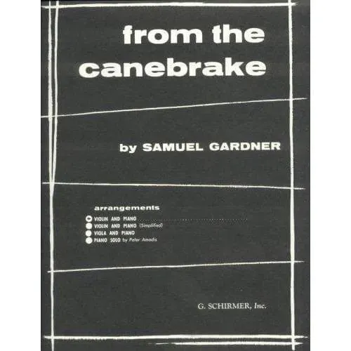 G. Schirmer From The Canebrake Op. 5 Nr. 1 Violinenoten Violine Klavier