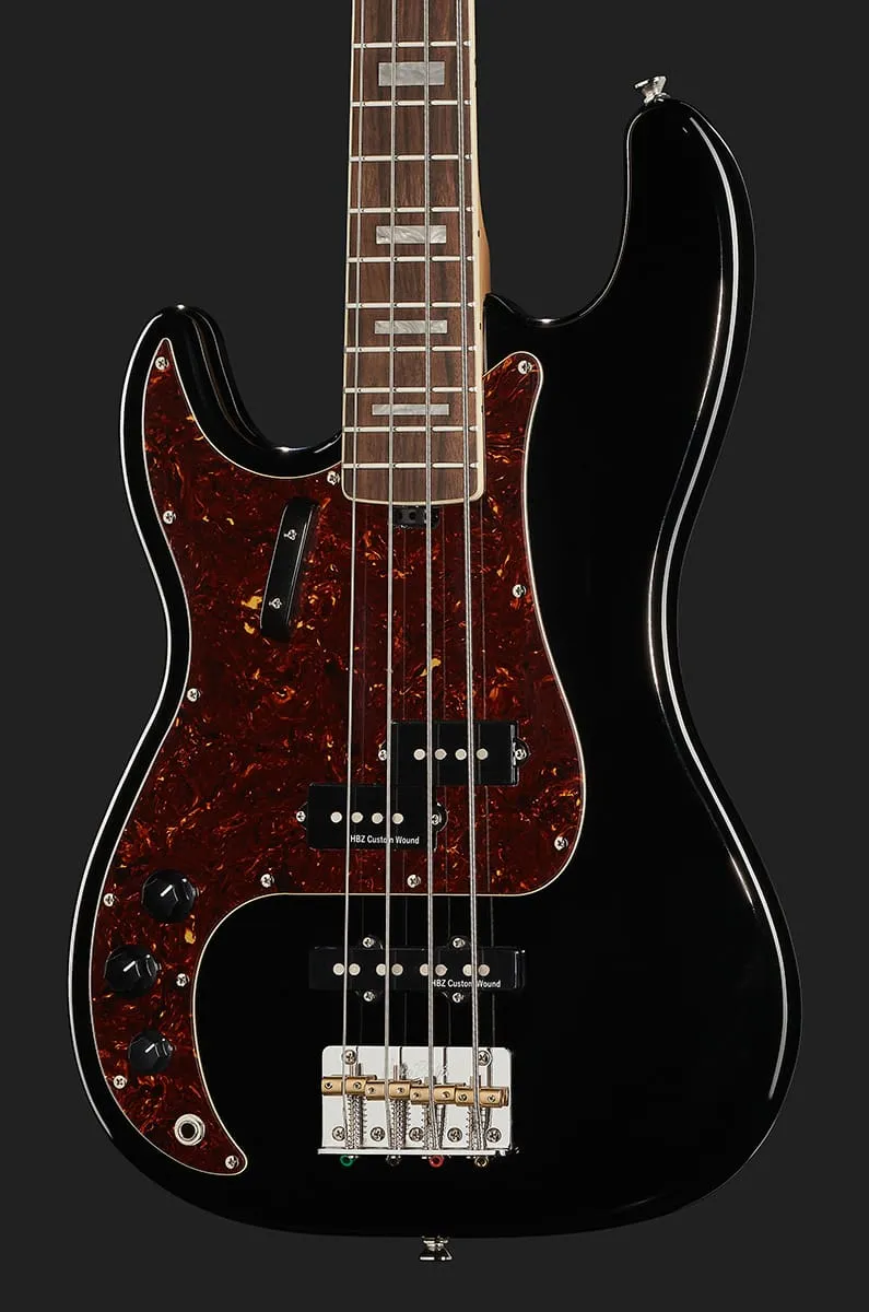 Harley Benton MV-4PJ LH E-Bass Linkshänder schwarz PJ