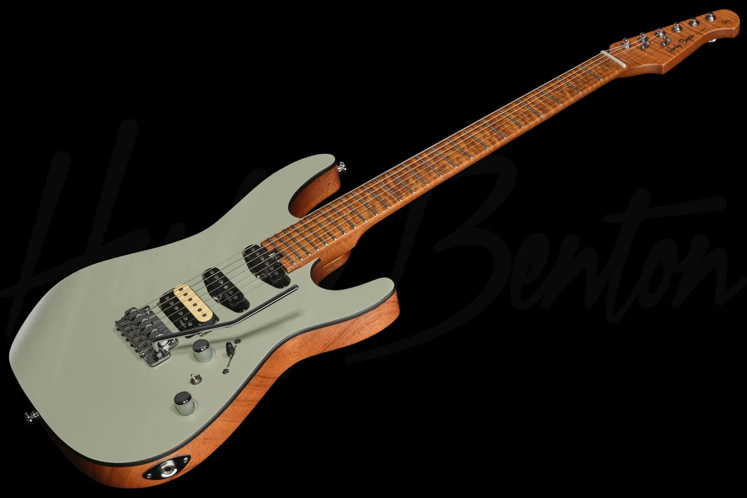 Harley Benton Fusion-IV E-Gitarre HSS Satin Grey Tremolo