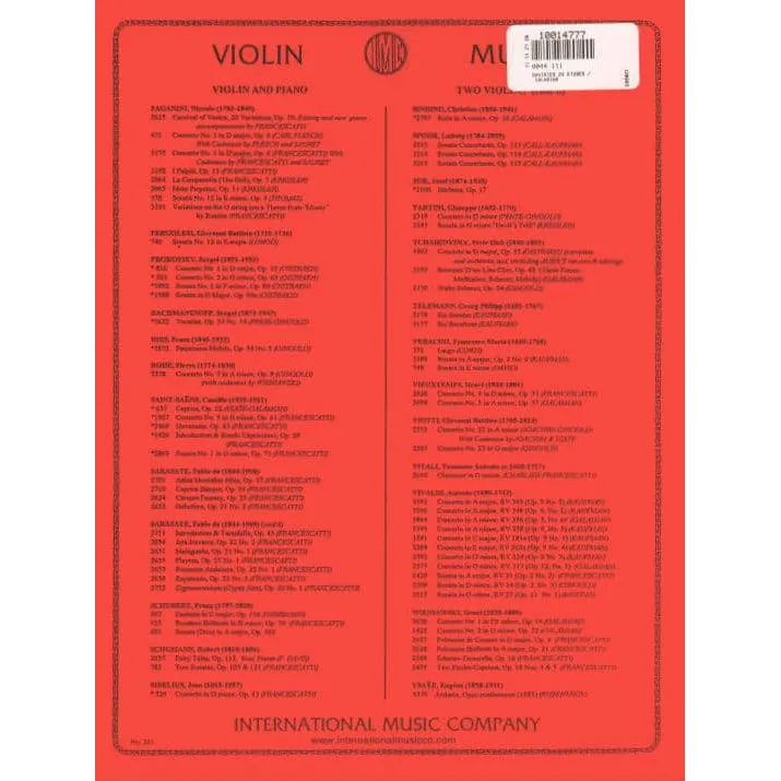 International Gaviniès 24 Etüden Noten Violine Galamian