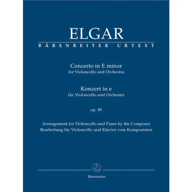 Bärenreiter Elgar Konzert e-moll Op 85 Cello Noten Urtext