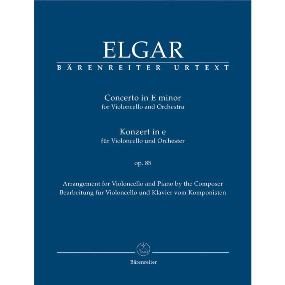 Bärenreiter Elgar Konzert e-moll Op 85 Cello Noten Urtext
