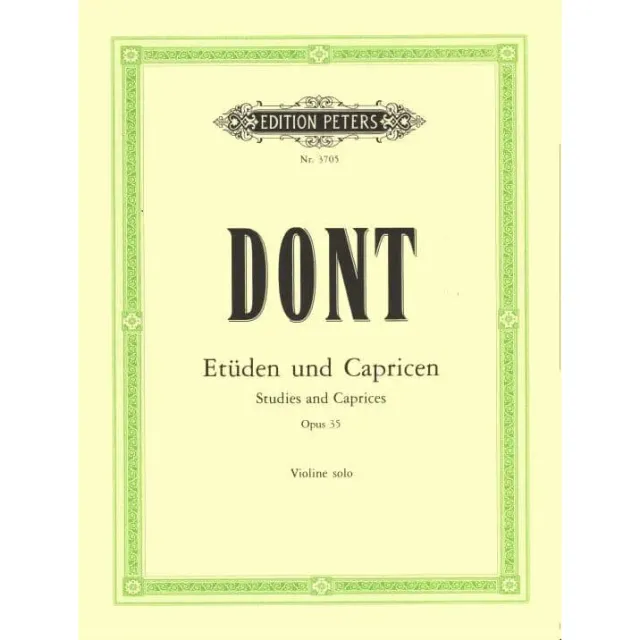 Peters Dont Op. 35 24 Etüden Capricen Violinenoten solo