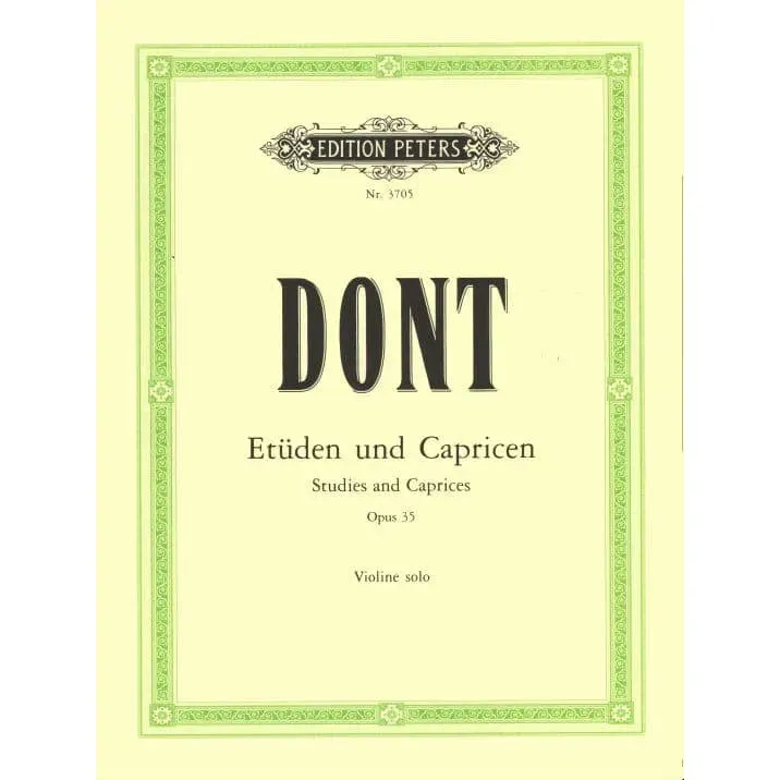 Peters Dont Op. 35 24 Etüden Capricen Violinenoten solo