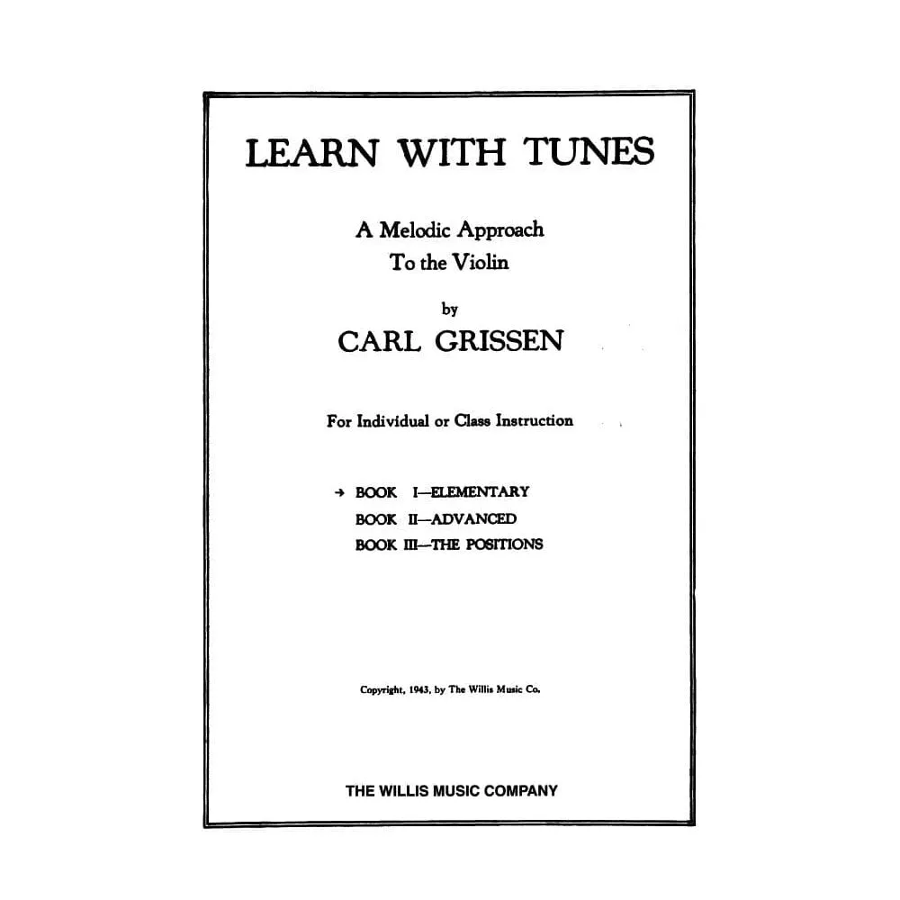 Grissen Learn with Tunes 1 Violinschule Willis