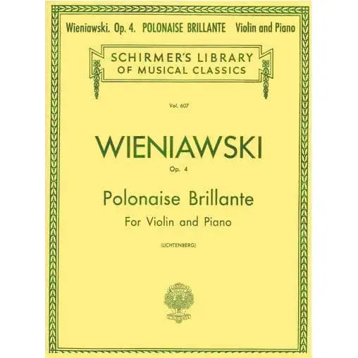 Schirmer Wieniawski Polonaise D-Dur Op.4 Noten Violine Lichtenberg